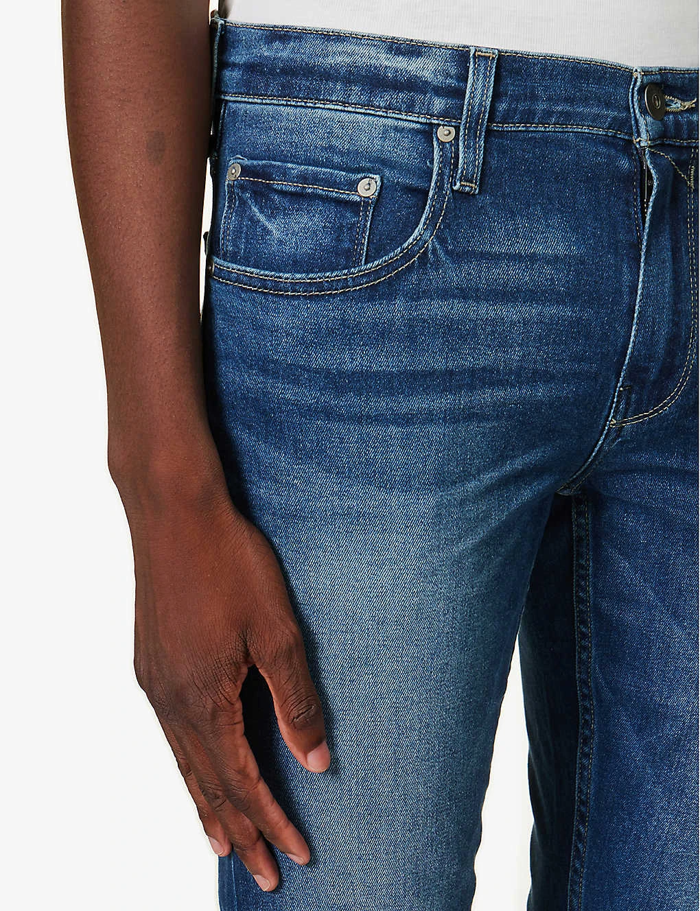 Paige Federal Straight-leg Mid-rise Stretch-denim Jeans - Image 5