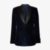 Emporio Armani Shawl-collar Single-breasted Velour Tuxedo Jacket